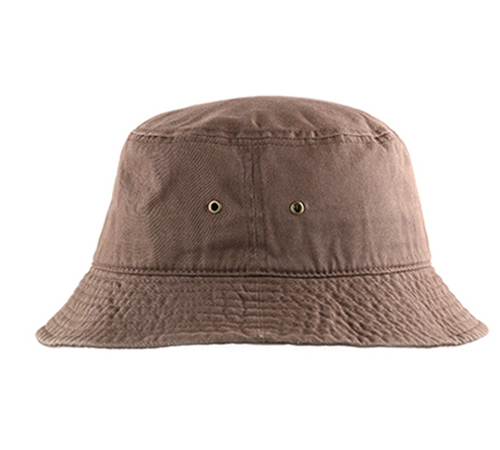 Check Cotton Bucket Hat in Stone